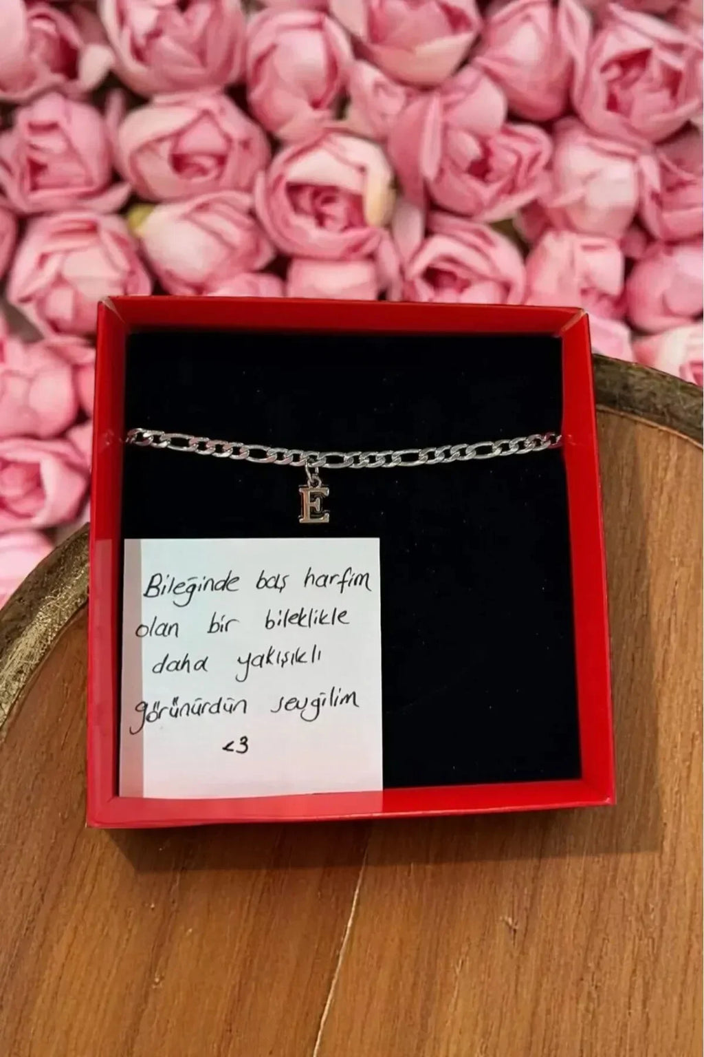 Çelik Harfli Bileklik Sevgili , Çift , Arkadaş , Bilekliği